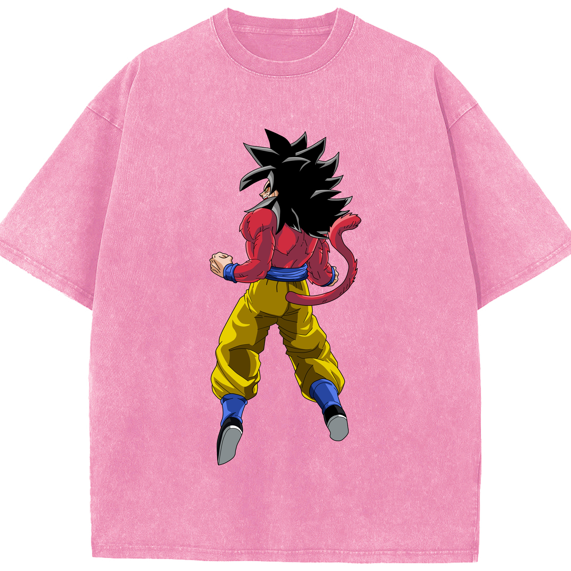 （画像用） ドラゴンボール 孫悟空（そん ごくう）Son Goku カカロット DRAGON BALL Kakarotto 綿100% ヴィンテージ風 半袖Tシャツ（フロントプリント）